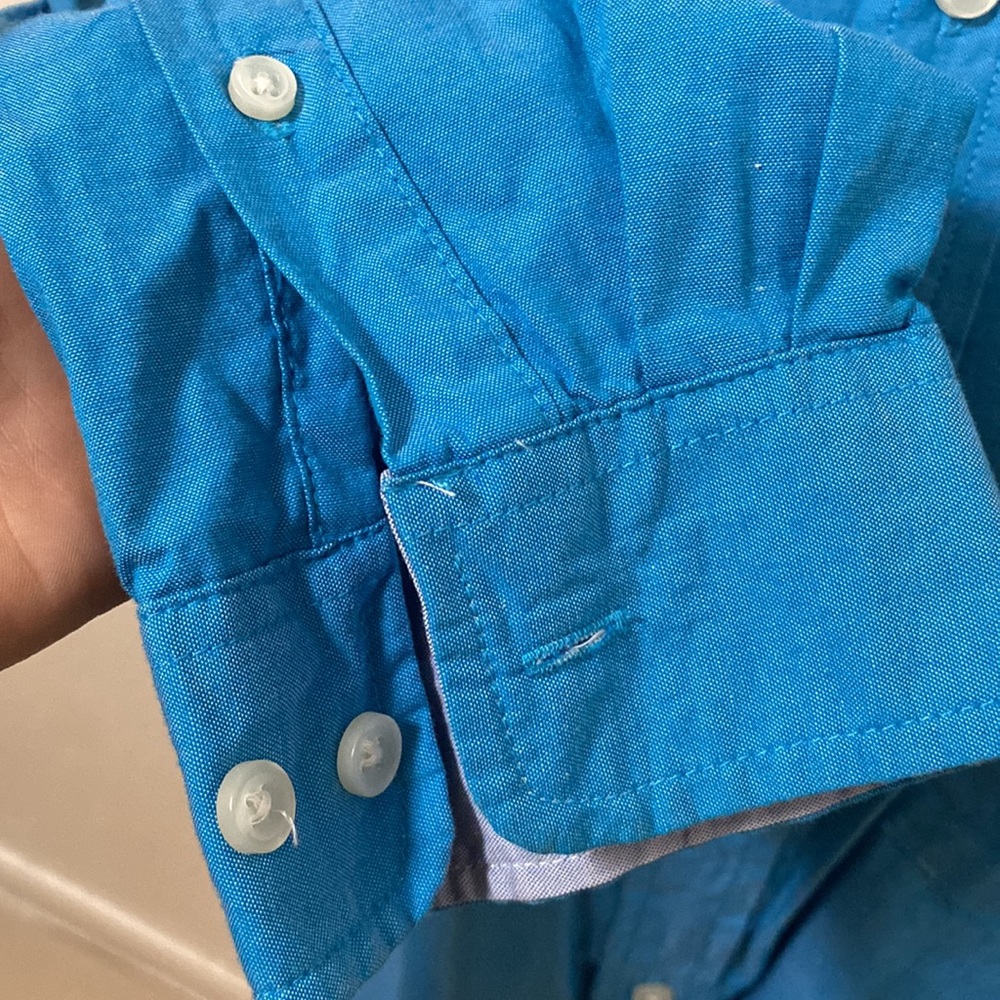 Club room | men’s | Regular slim Fit Solid Dress shirt | Large | blue - Picture 4 of 6